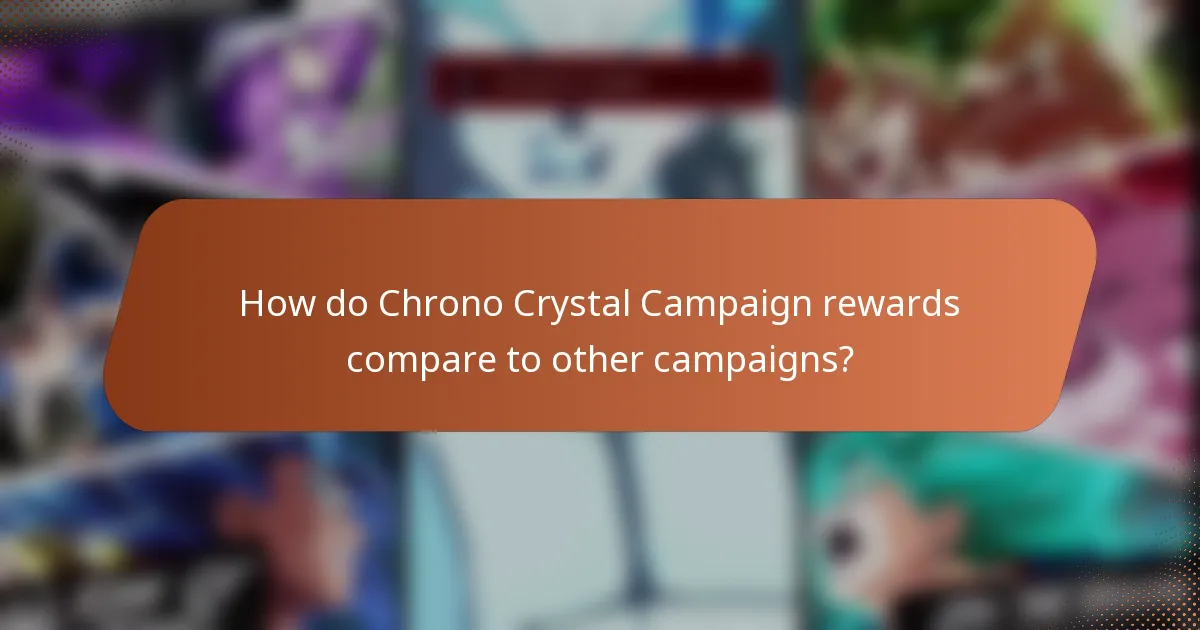 How do Chrono Crystal Campaign rewards compare to other campaigns?
