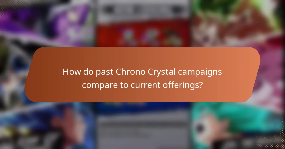 How do past Chrono Crystal campaigns compare to current offerings?