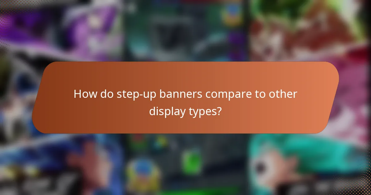 How do step-up banners compare to other display types?