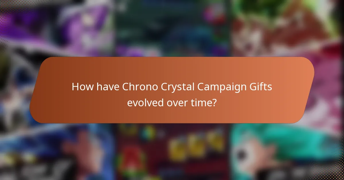 How have Chrono Crystal Campaign Gifts evolved over time?